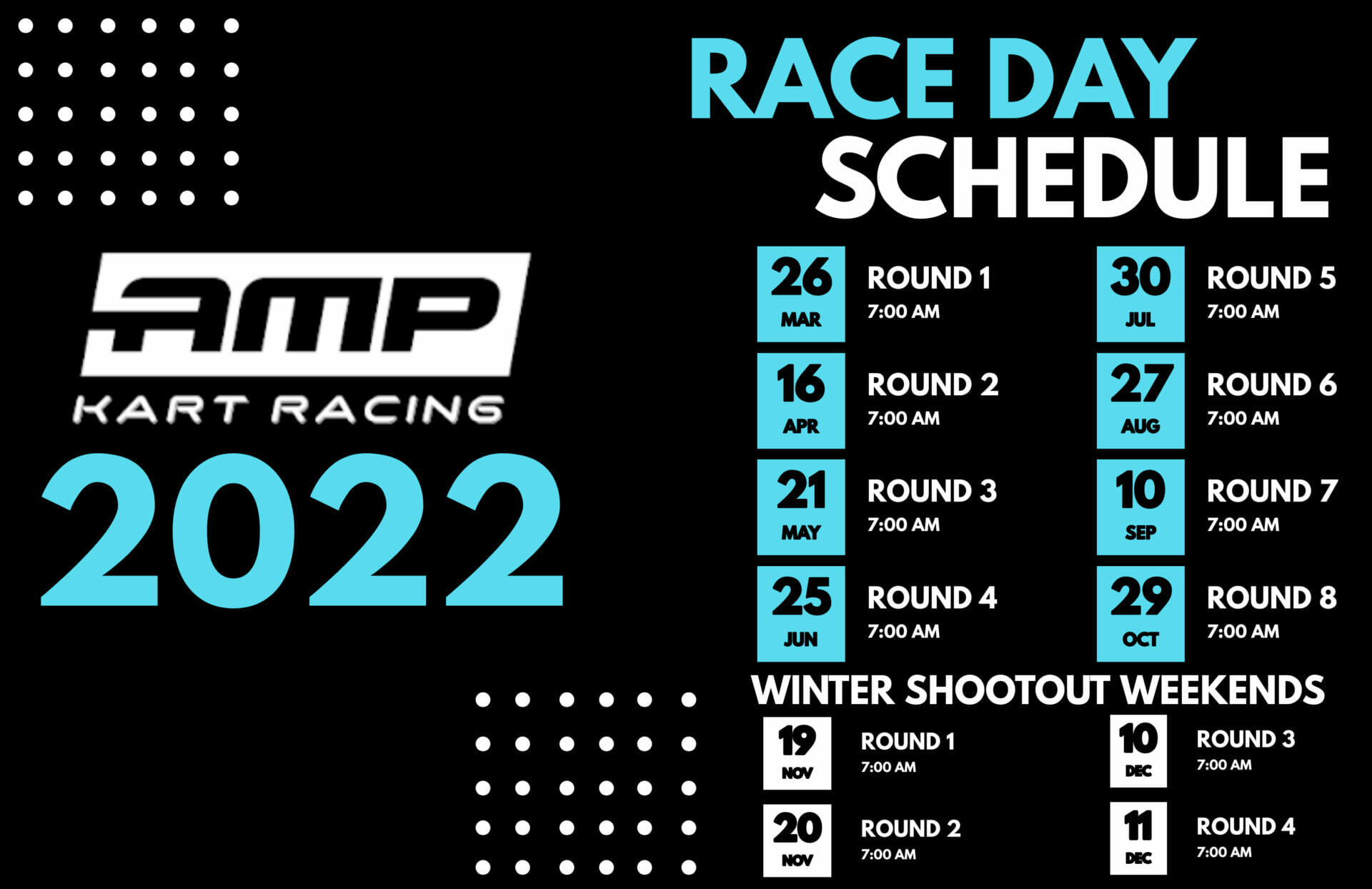 2022 Race Day Schedule - Race Series