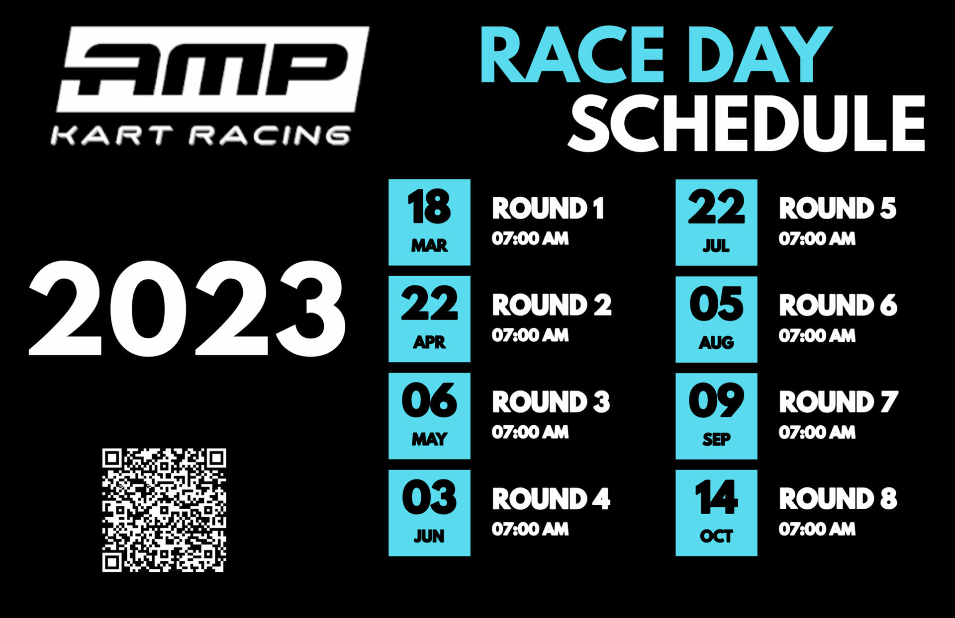 2023 AMP KART RACING RACE DAY SCHEDULE  - Race Series